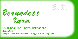 bernadett kara business card